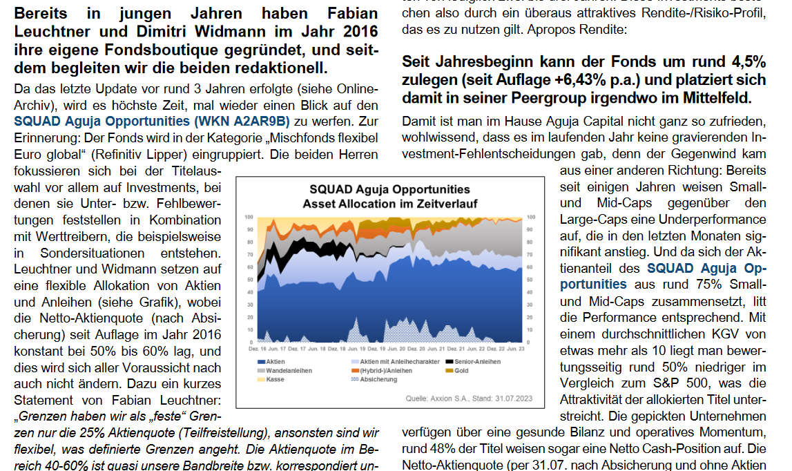 Artikel "Der Fonds Analyst"